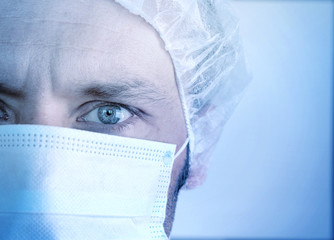 In Hospital, close up of a doctor