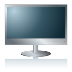 PC Monitor.Computer display isolated on white