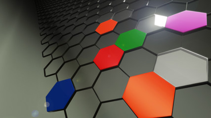 Hexagon web background