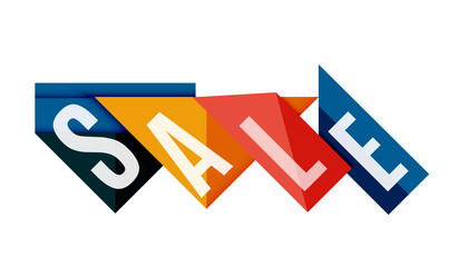 Sale word label banner