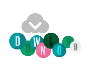 Download button made of glossy circles