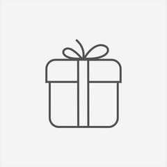 gift box icon with bow.