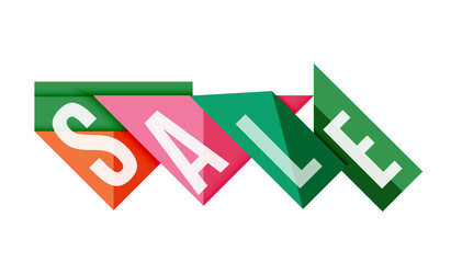 Sale word label banner