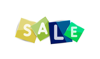 Sale word label banner