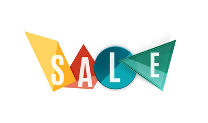 Sale word label banner