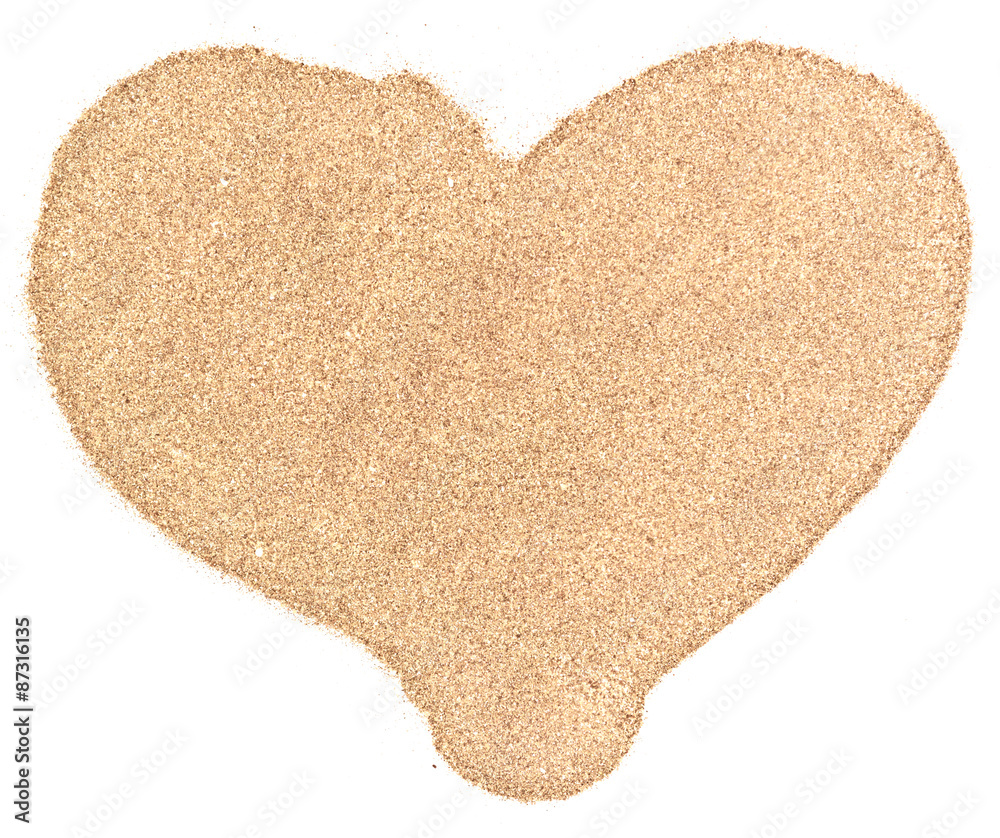 Wall mural sand heart