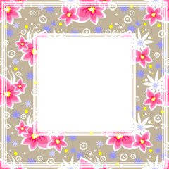 floral pink border