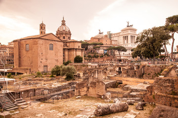 Fototapeta premium Forum Romanum sepia/antik