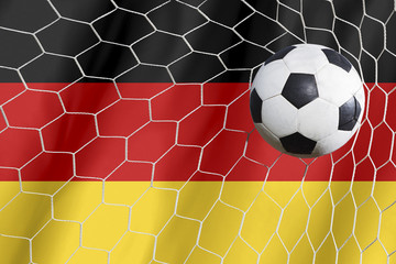 soccer ball on Germany flag