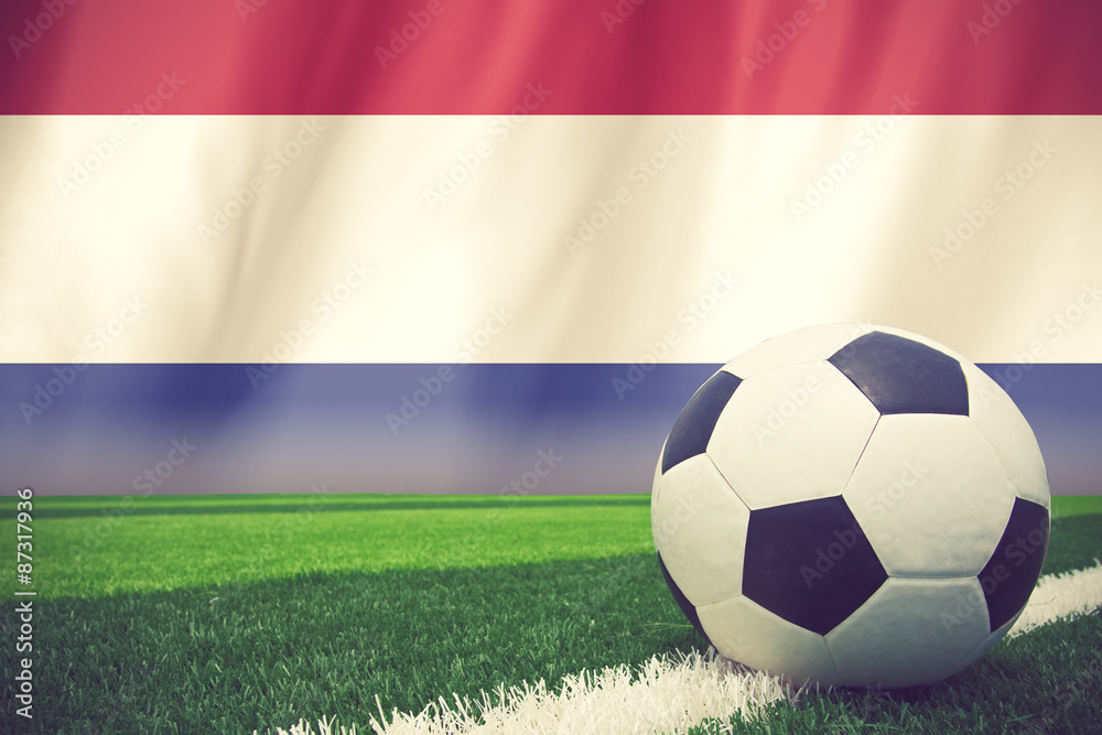 Wall mural netherlands soccer ball vintage color