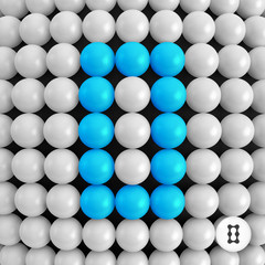 The number zero. Abstract mathematics background. 