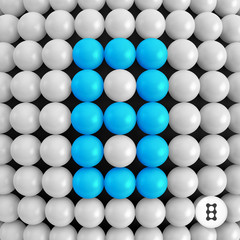 Number eight. Abstract mathematics background. 