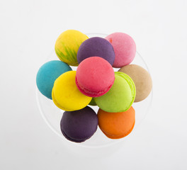 traditional french colorful macarons