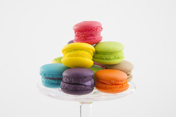 traditional french colorful macarons