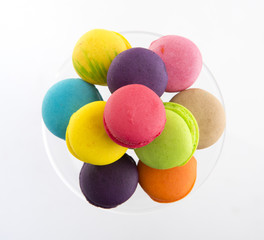 traditional french colorful macarons