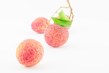 Red Litchi fruit isolated