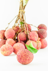 Red Litchi fruit isolated