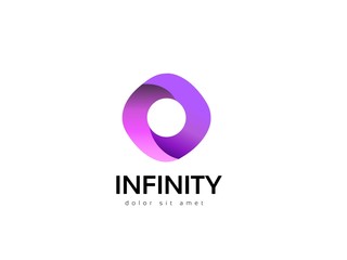 Infinity abstract logo design. Creative business icon. Vector idea logotype.