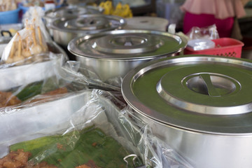 local food restaurant in the market, thailand