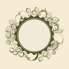 Vintage fruit banner