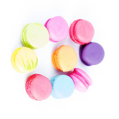 Group of colorful macaroon