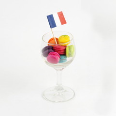 Group of colorful macaroon