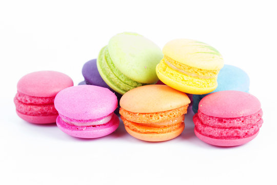Group of colorful macaroon