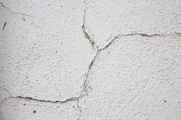 Cracked wall white background