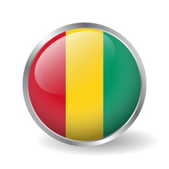 Guinea flag button vector