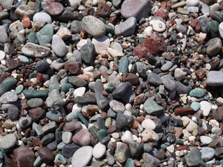 Colorful pebble on the sea beach