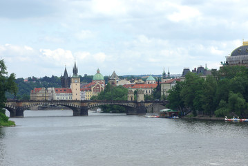 Fototapeta premium Charles Bridge and Prague Castle