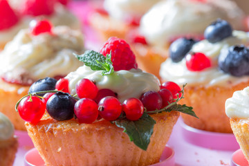 Creamy cupcakes full of fruit
