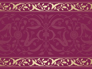 wedding card design, paisley floral pattern , India