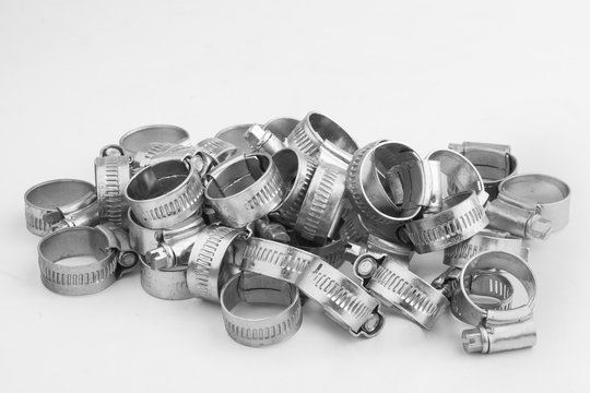 Group of Metal band hose clamp