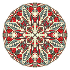 Round ethnic pattern - 87325527