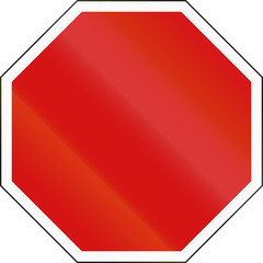 Irish road warning sign: Stop sign ahead