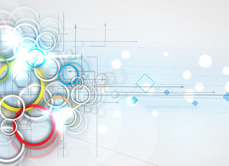 Obraz premium Abstract tech background. Futuristic technology interface. Vecto