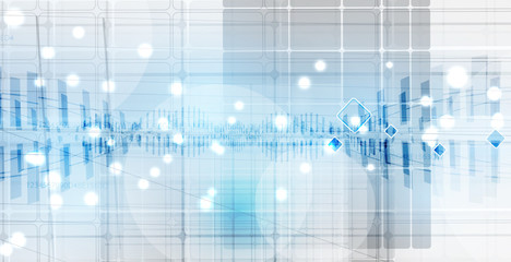 Abstract tech background. Futuristic technology interface. Vector