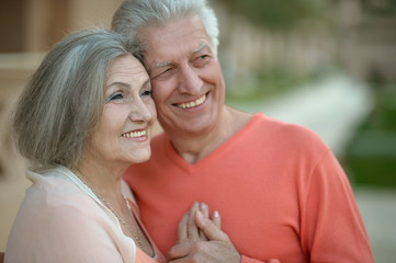 eautiful elderly couple outdoor