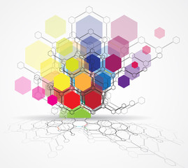 Abstract tech background. Futuristic technology interface. Vector