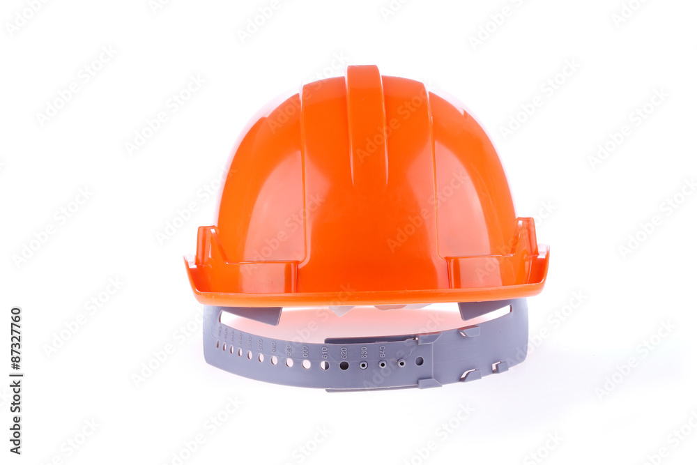 Wall mural orange safety helmet hard hat, tool protect worker