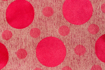 Red Fabric Texture with circle shape for Background