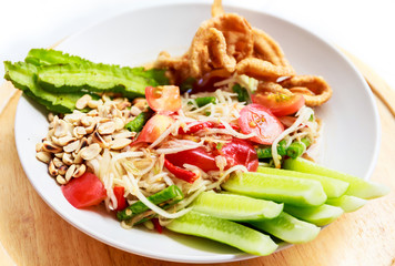 Papaya salad, Somtam in thai food