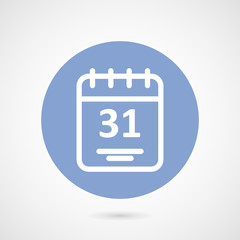 Fototapeta premium Simple calendar icon - outline