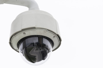 Security Camera CCTV On White Background.