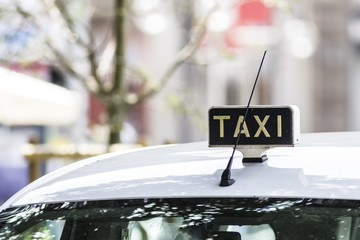 Taxi car sign