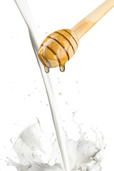 Milk Splash With Honey Drop