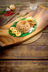 fry rice with the shrimp paste