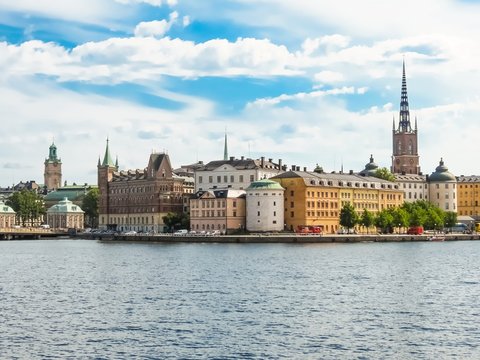 Panoramic view of the Old City. Stockholm, Sweden