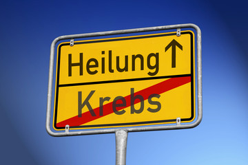 Schild Krebs-Heilung